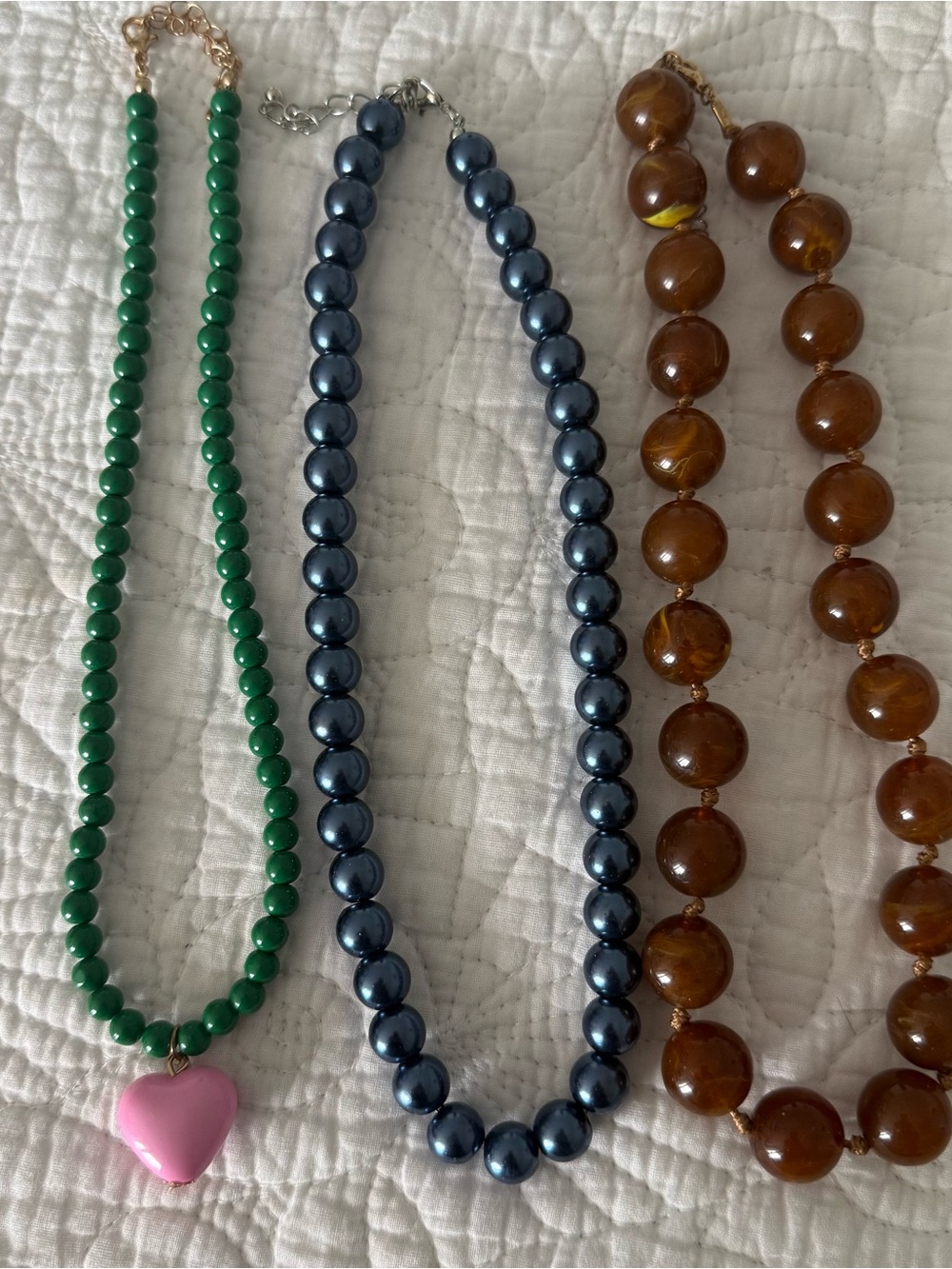 Blue Pearl Beaded Necklace - Elegant Womens Jewelry